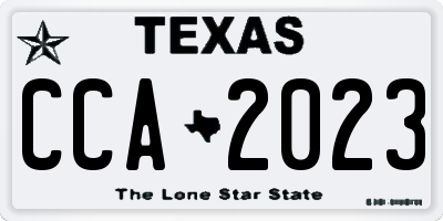 TX license plate CCA2023