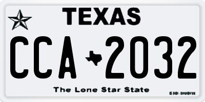 TX license plate CCA2032