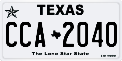 TX license plate CCA2040