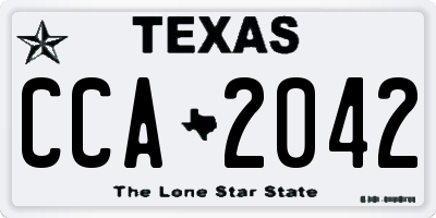 TX license plate CCA2042