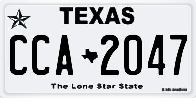 TX license plate CCA2047