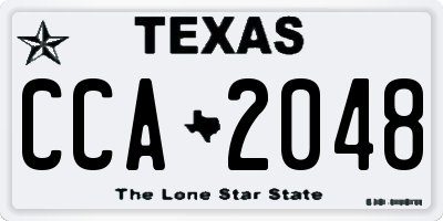 TX license plate CCA2048