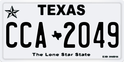 TX license plate CCA2049