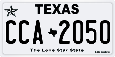 TX license plate CCA2050