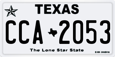 TX license plate CCA2053