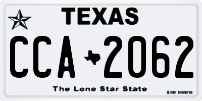 TX license plate CCA2062