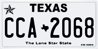 TX license plate CCA2068