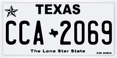 TX license plate CCA2069
