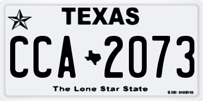 TX license plate CCA2073