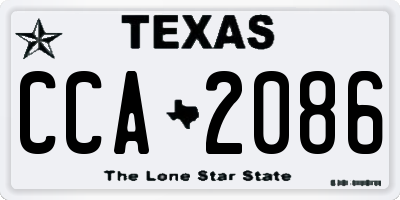 TX license plate CCA2086