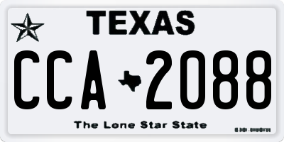 TX license plate CCA2088