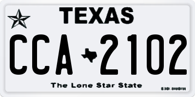 TX license plate CCA2102