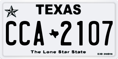 TX license plate CCA2107