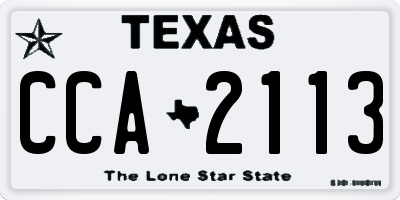 TX license plate CCA2113