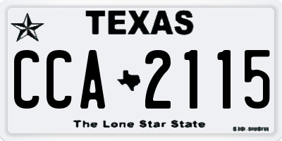 TX license plate CCA2115