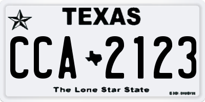 TX license plate CCA2123