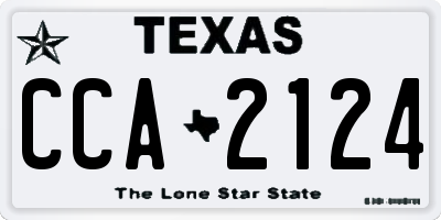 TX license plate CCA2124