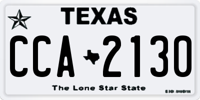 TX license plate CCA2130