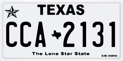 TX license plate CCA2131