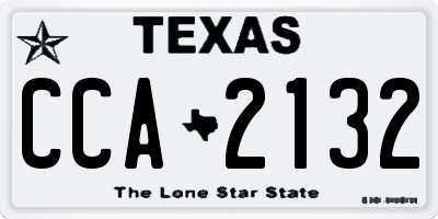 TX license plate CCA2132