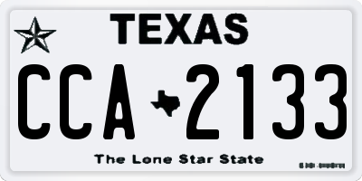 TX license plate CCA2133