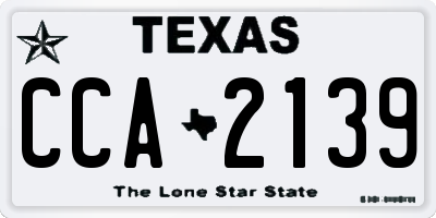 TX license plate CCA2139