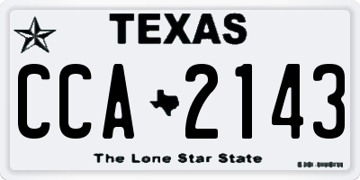 TX license plate CCA2143