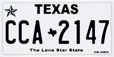 TX license plate CCA2147