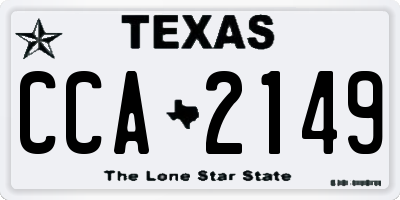 TX license plate CCA2149