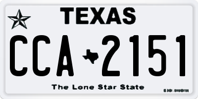TX license plate CCA2151