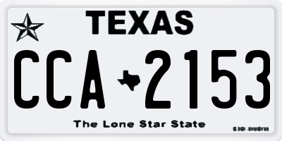 TX license plate CCA2153
