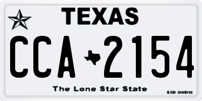 TX license plate CCA2154