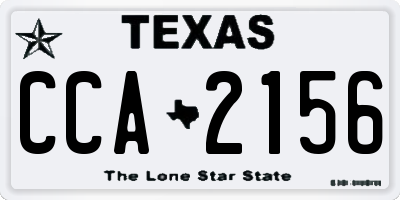 TX license plate CCA2156
