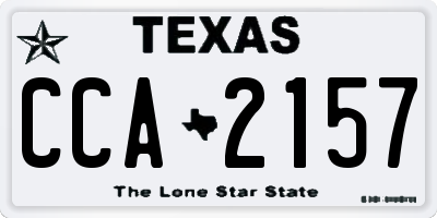 TX license plate CCA2157