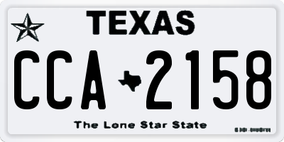 TX license plate CCA2158