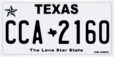 TX license plate CCA2160