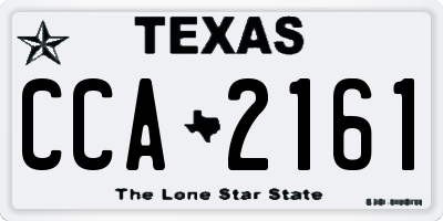 TX license plate CCA2161
