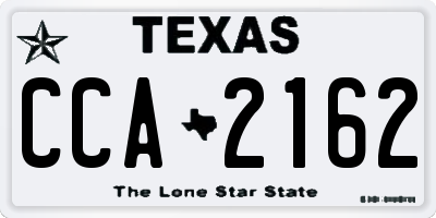 TX license plate CCA2162