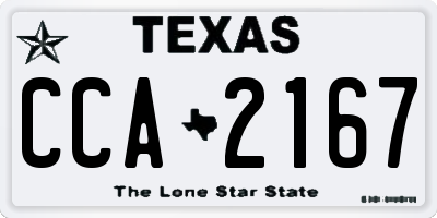 TX license plate CCA2167