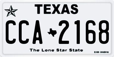 TX license plate CCA2168