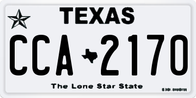 TX license plate CCA2170
