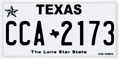 TX license plate CCA2173