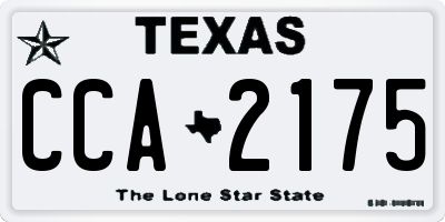 TX license plate CCA2175