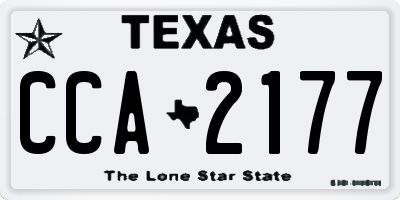 TX license plate CCA2177