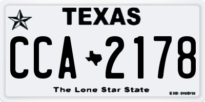 TX license plate CCA2178