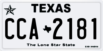 TX license plate CCA2181