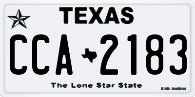 TX license plate CCA2183