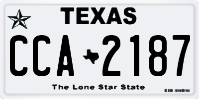 TX license plate CCA2187
