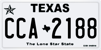 TX license plate CCA2188
