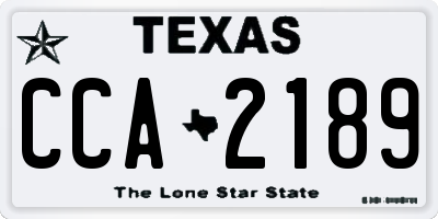 TX license plate CCA2189
